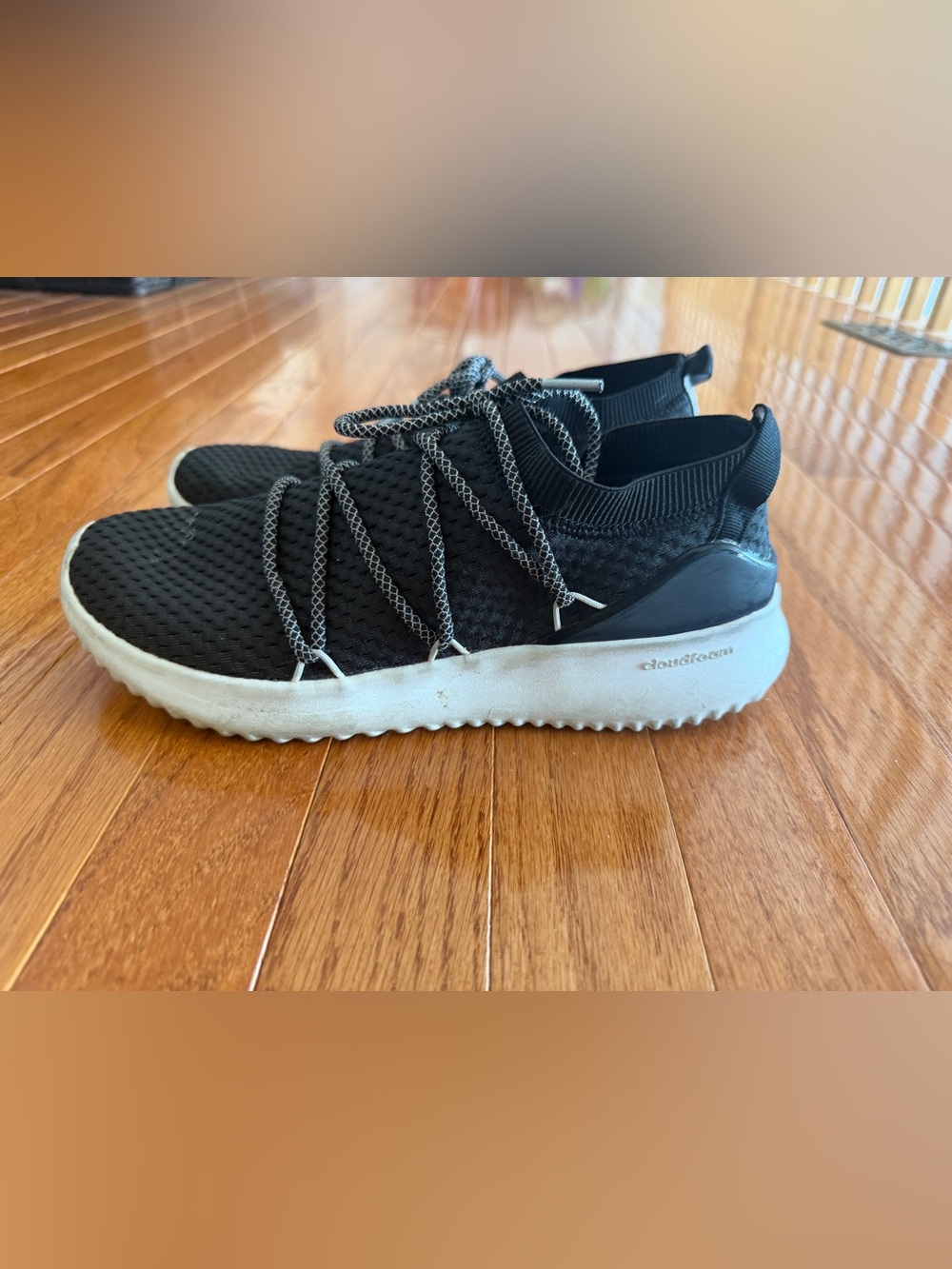 Adidas Cloudfoam running sneakers black womens 8.5